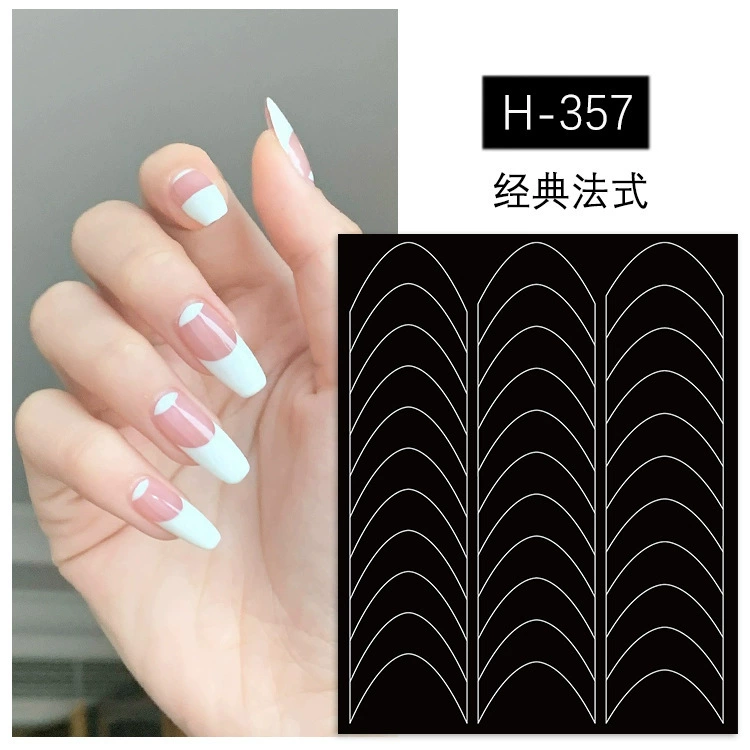 Autocollants pour ongles Joyful French Tip H-357