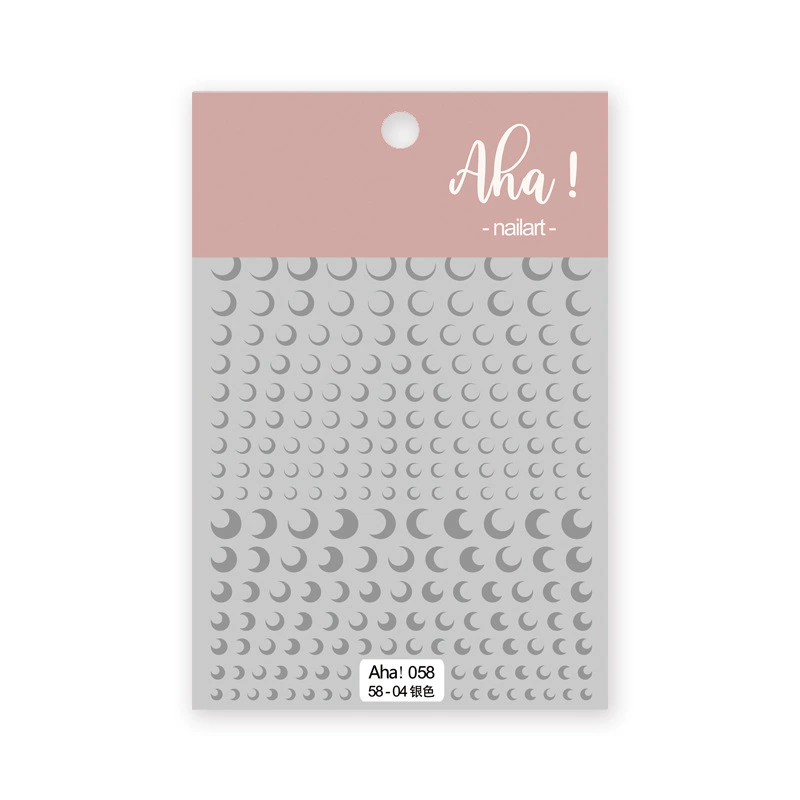 Autocollant pour ongles Aha 058-04 Argent