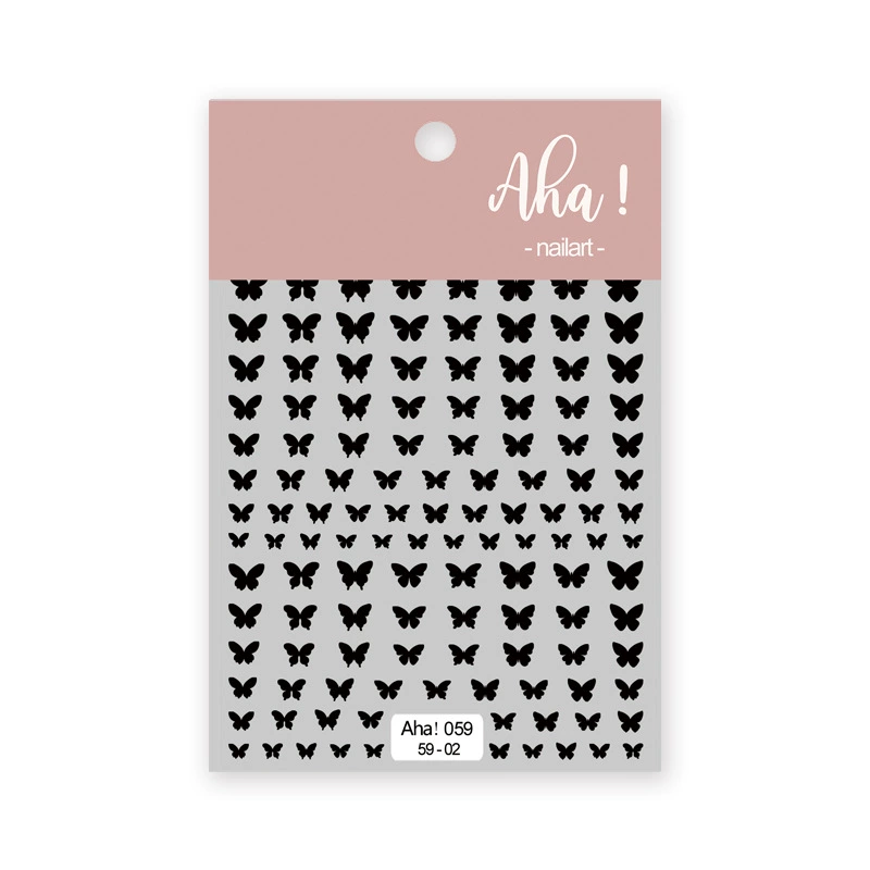 Autocollant pour ongles Aha 059-02 Noir