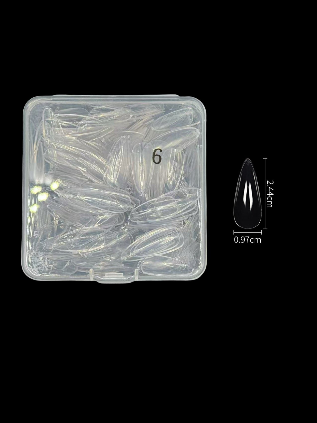 Nail Art Swatch Tips - No.6 Almond 200pcs