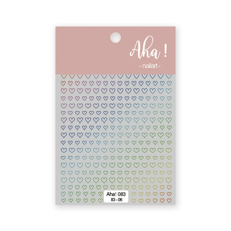 Autocollant pour ongles Aha 083-06 Argent holographique
