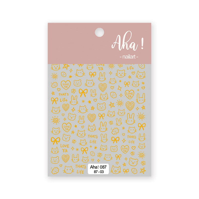 Autocollant pour ongles Aha 087-03 Doré