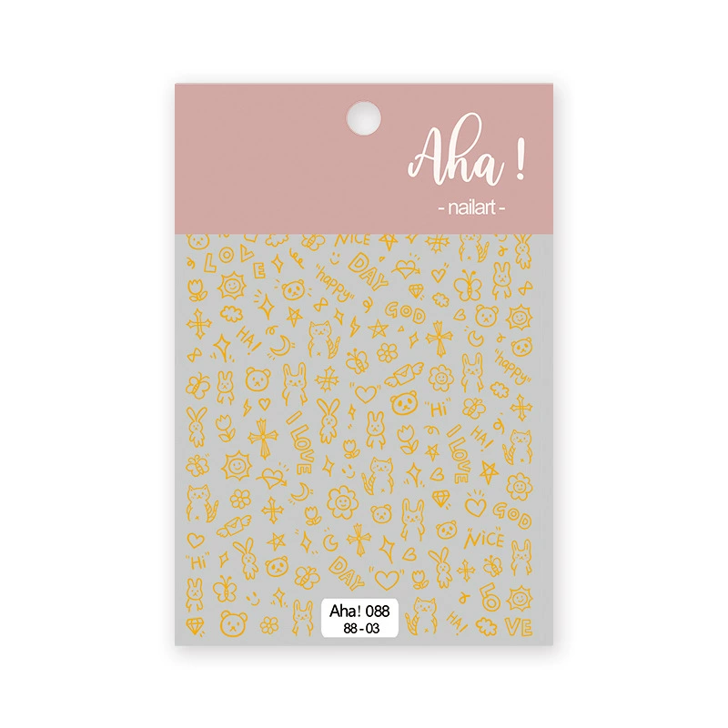 Autocollant pour ongles Aha 088-03 Doré