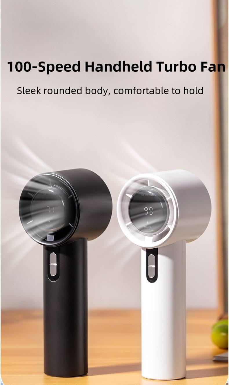 100-Speed Handheld Turbo Fan – USB Rechargeable Eyelash Extension Dryer