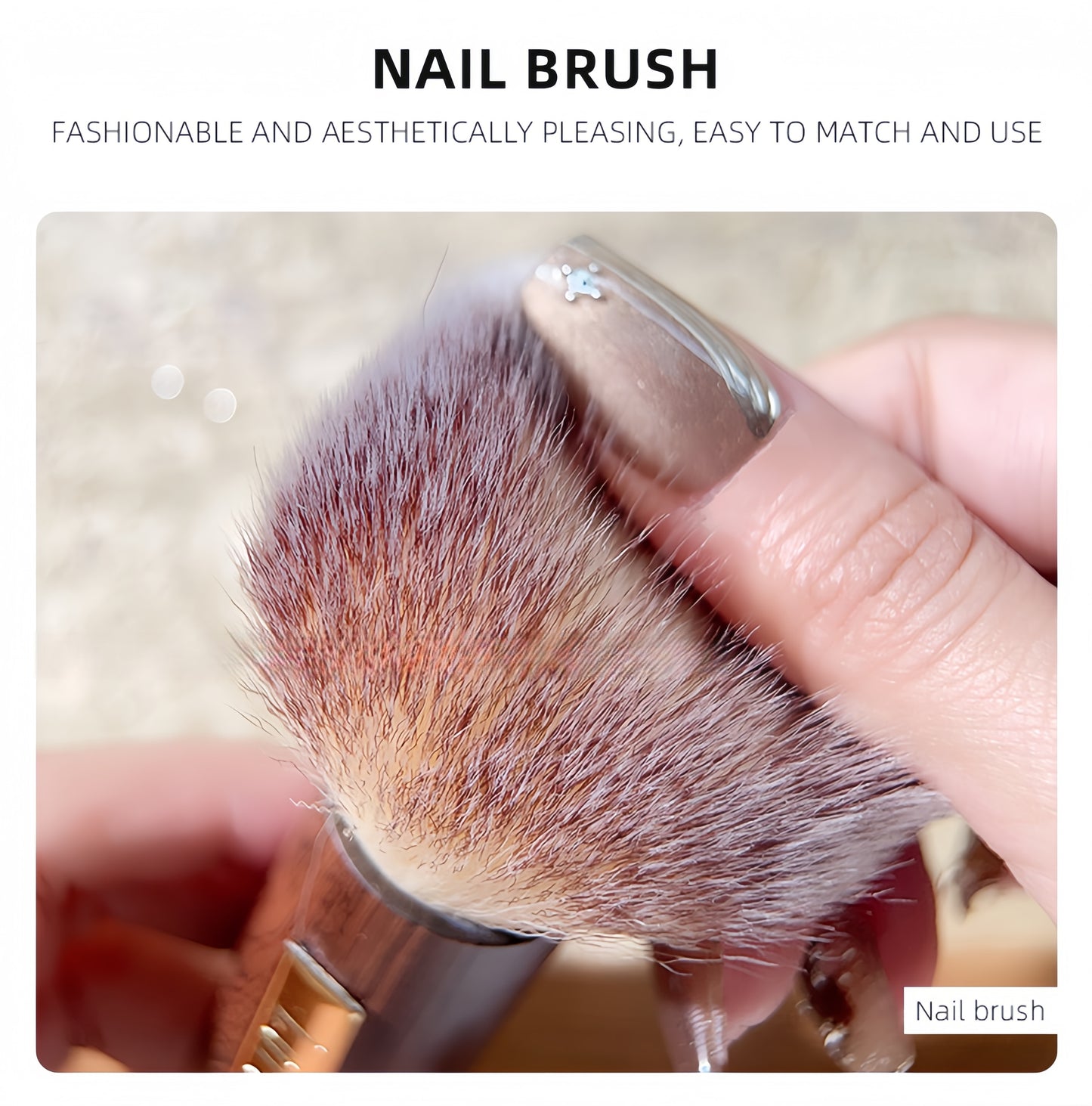 Wooden Handle Nail Art Dust Brush