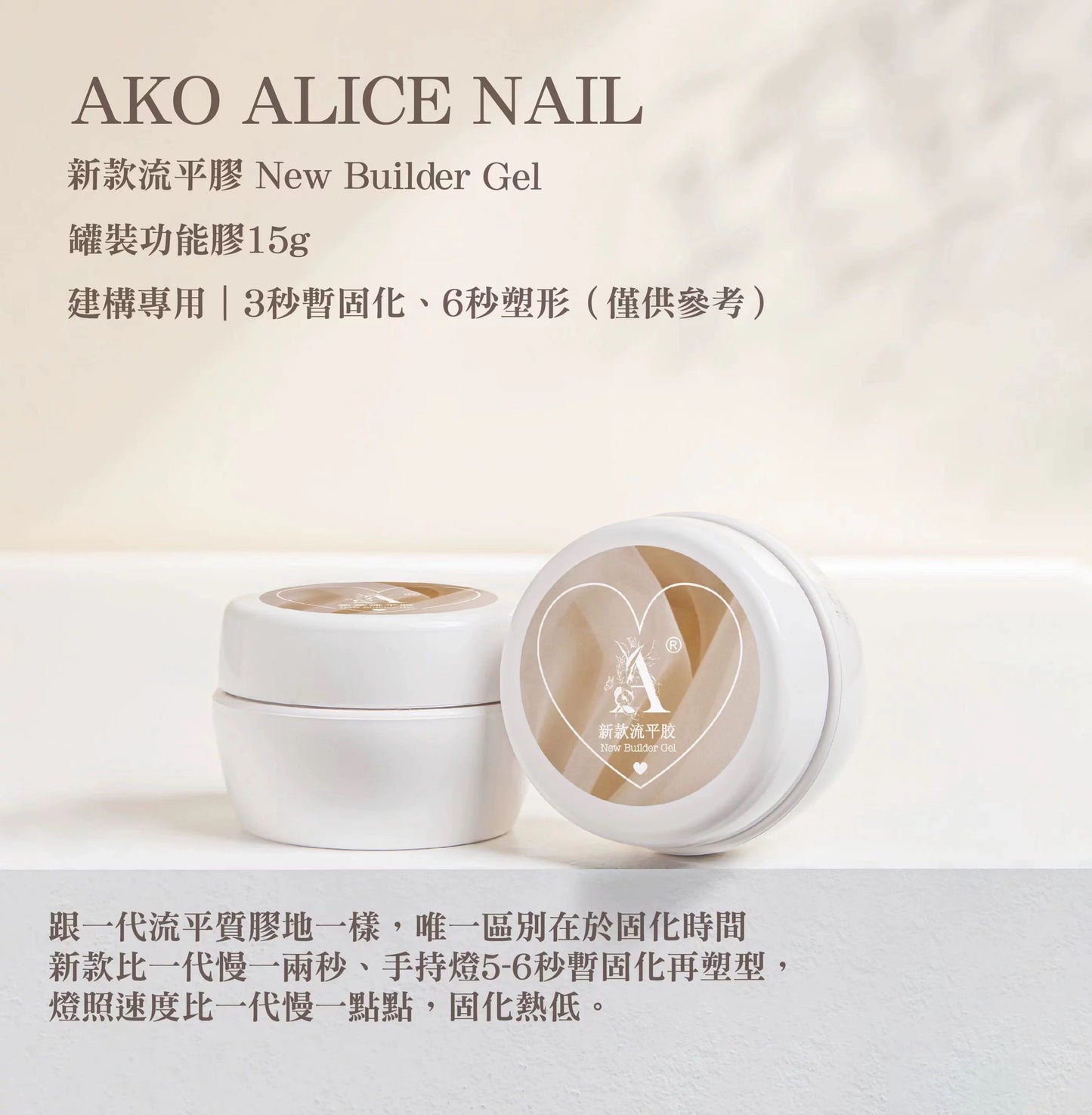 Ako Alice New Builder Gel (二代软糖)新款流平胶