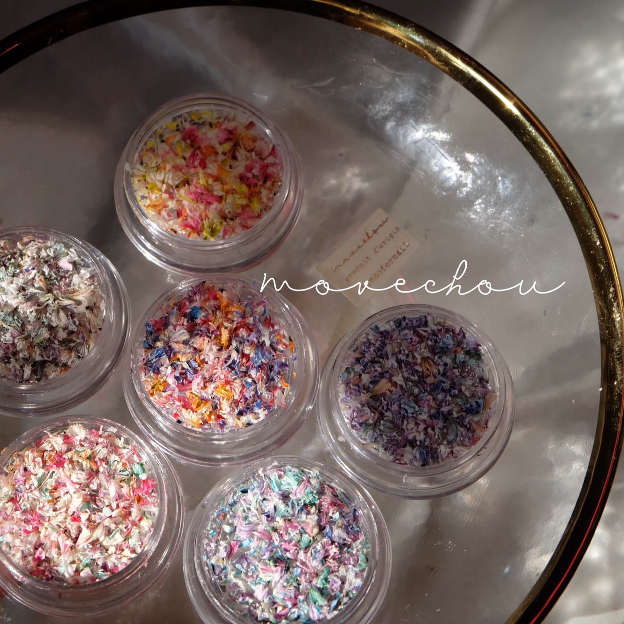 Colorful Mixed Dried Flower Nail Decorations