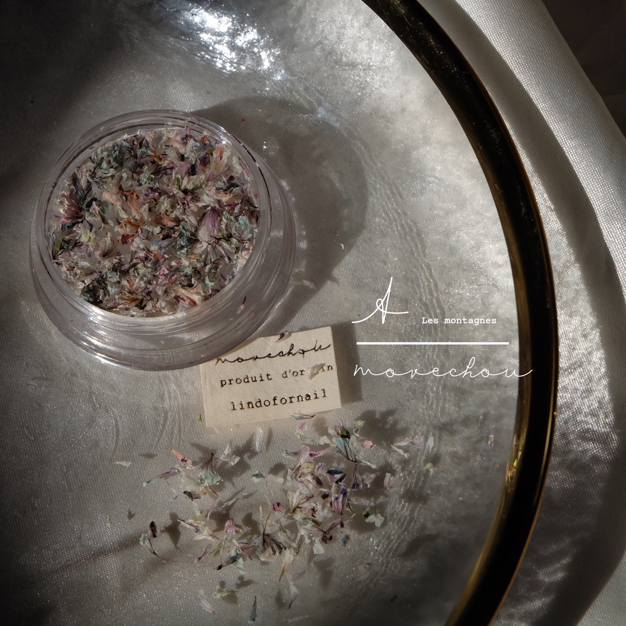 Colorful Mixed Dried Flower Nail Decorations