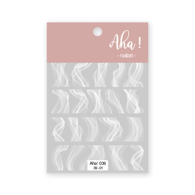 Aha Nail Sticker 039-01 White