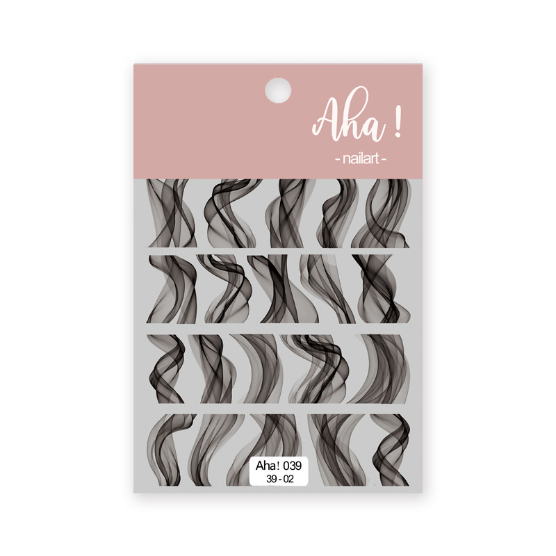 Aha Nail Sticker 039-02 Black