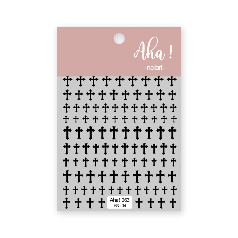 Aha Nail Sticker 063-04 Black