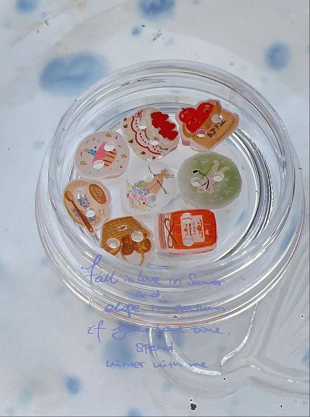 Jelly Dessert Button Nail Art Charm (9pcs)