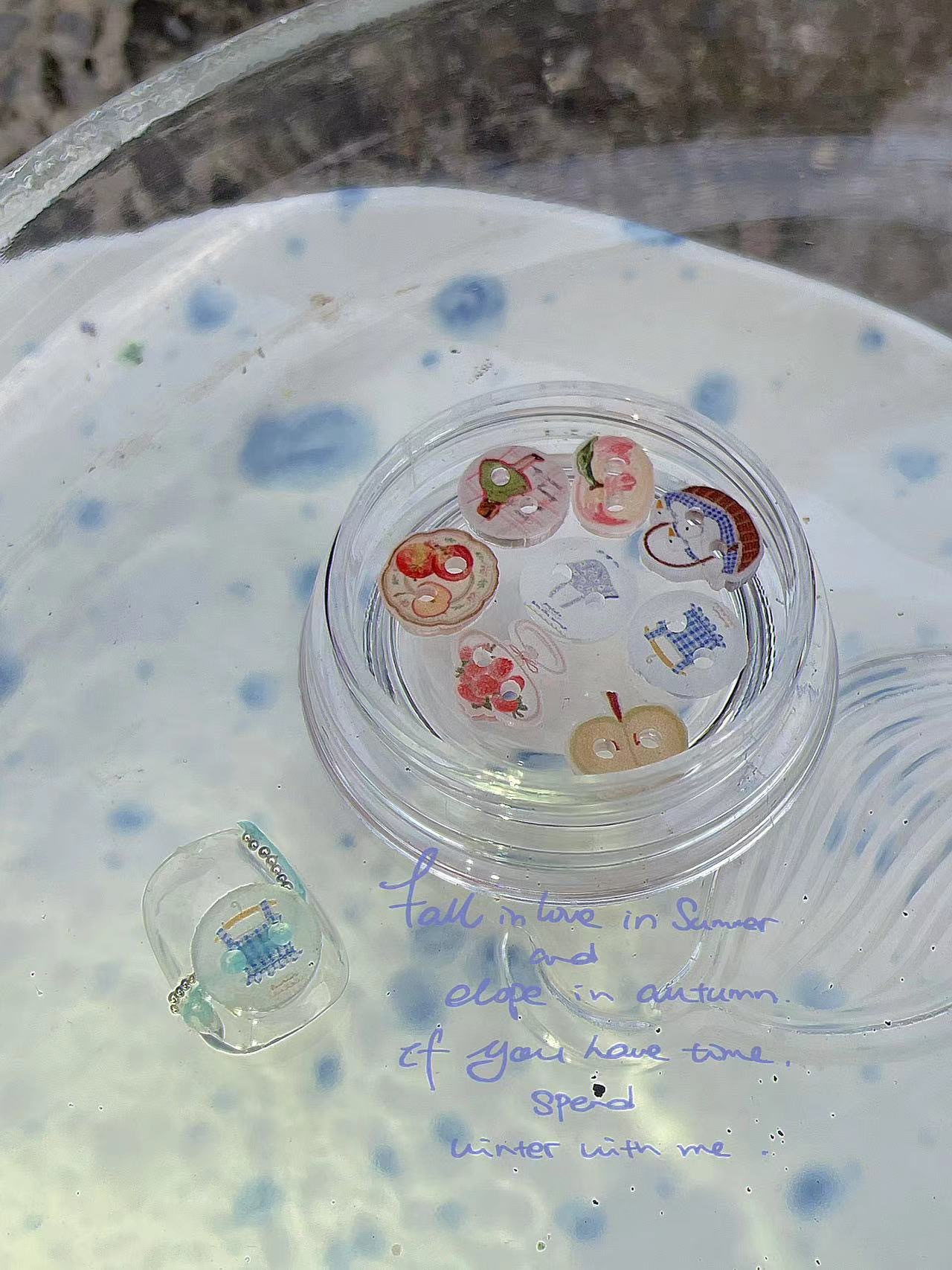 Jelly Fruit Button Nail Art Charm (9pcs)