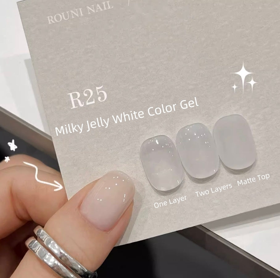 Rouni Milky Jelly White Color Gel R25