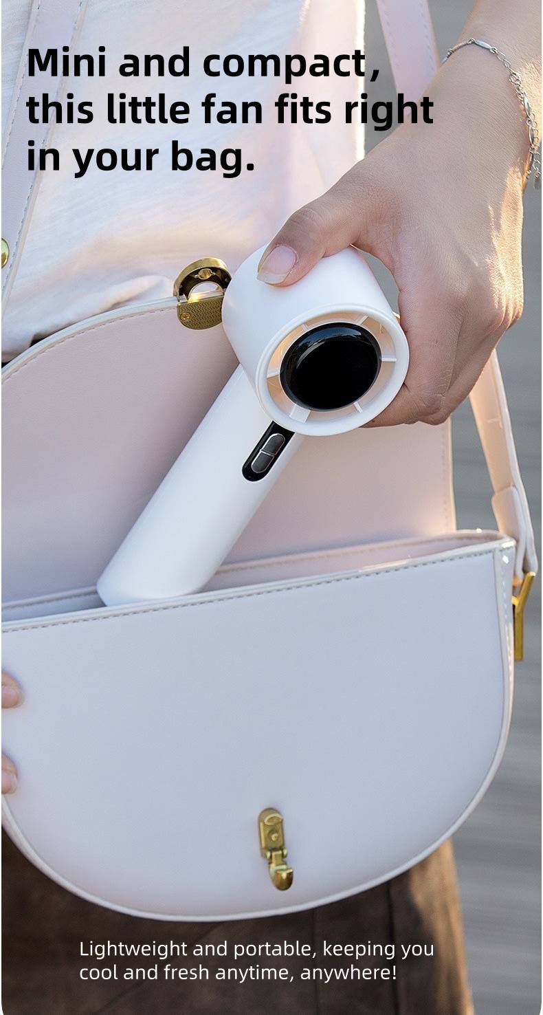 100-Speed Handheld Turbo Fan – USB Rechargeable Eyelash Extension Dryer