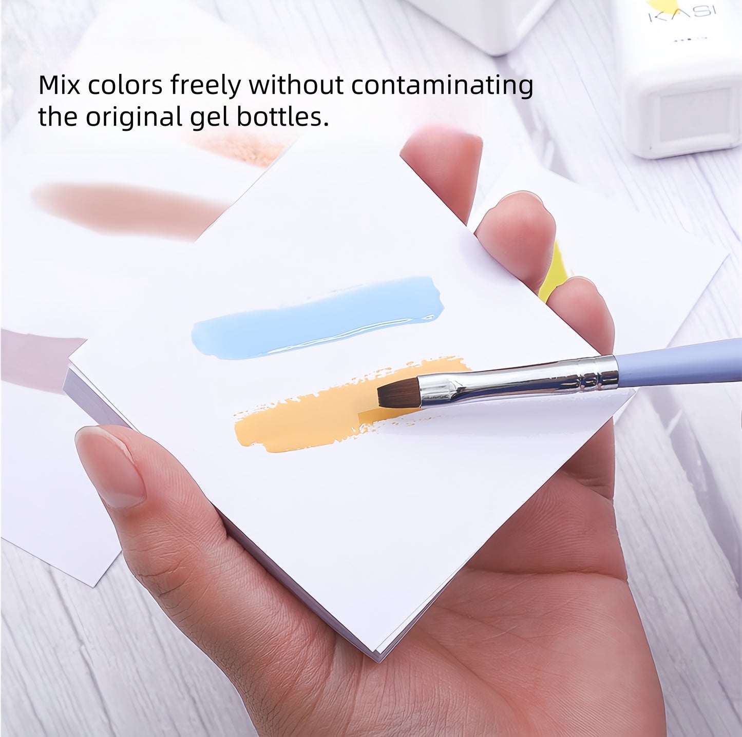 Palette de papier de mélange jetable pour nail art (50 pièces/paquet)