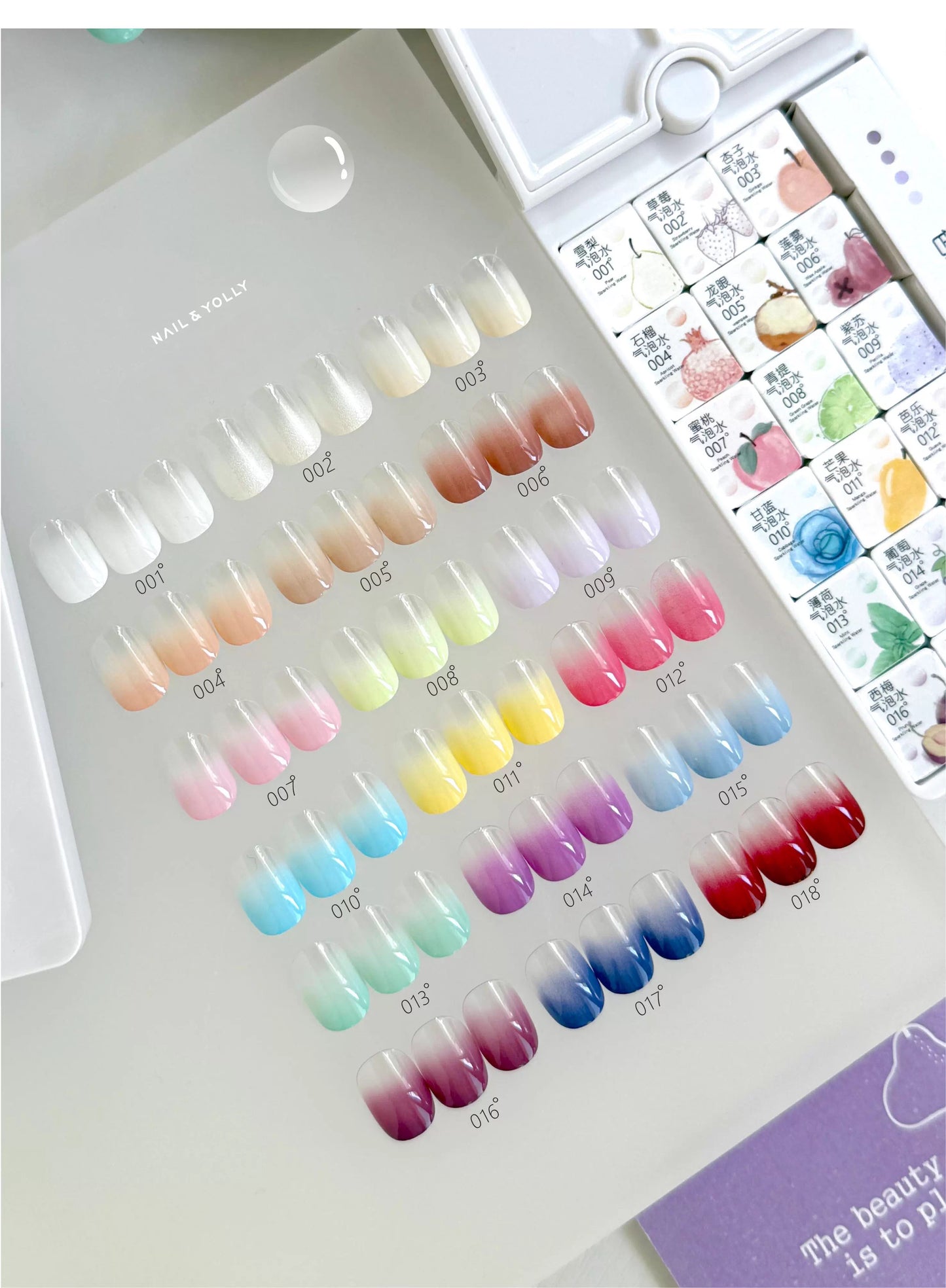 Yolly Soda Series Ombre Painting Gel Palette 18 Colors