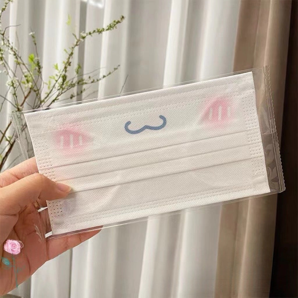 Disposable Individual Packaging Face Mask Blush Dog 50pcs