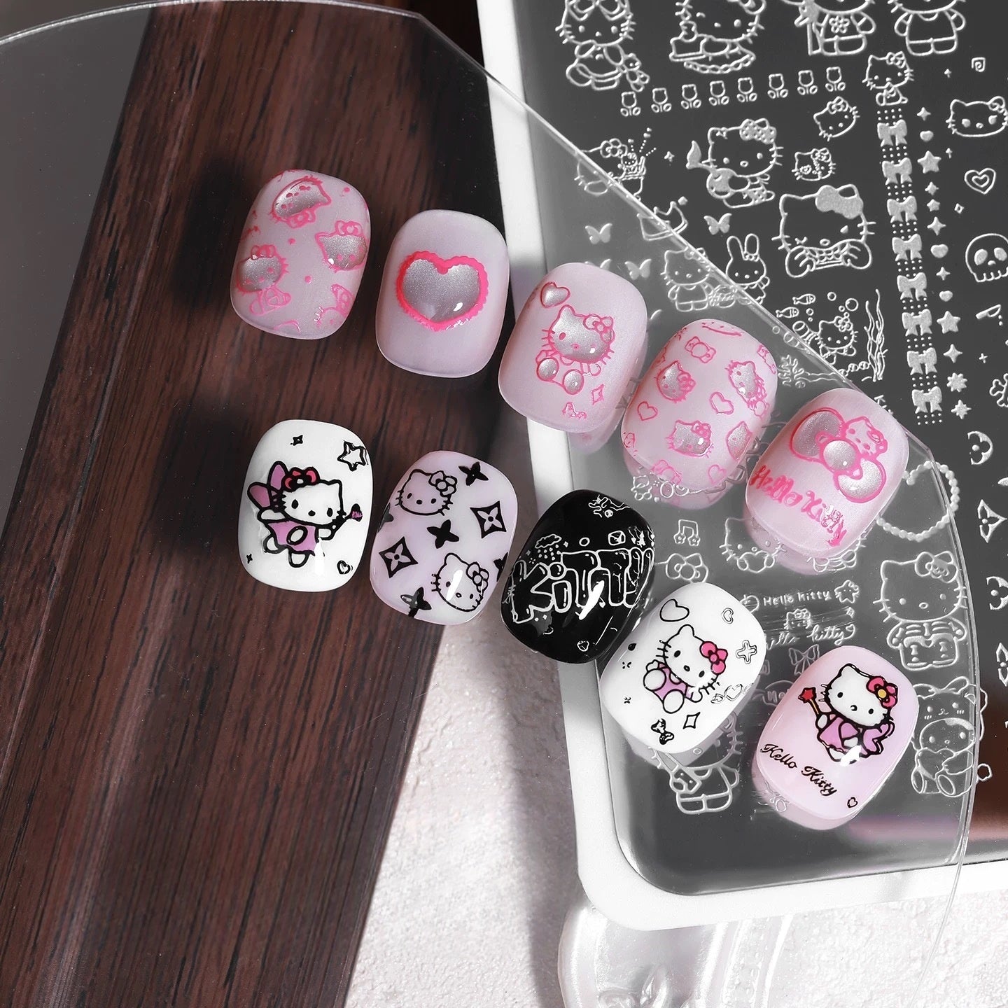 Cute Cat Nail Stamping Plate