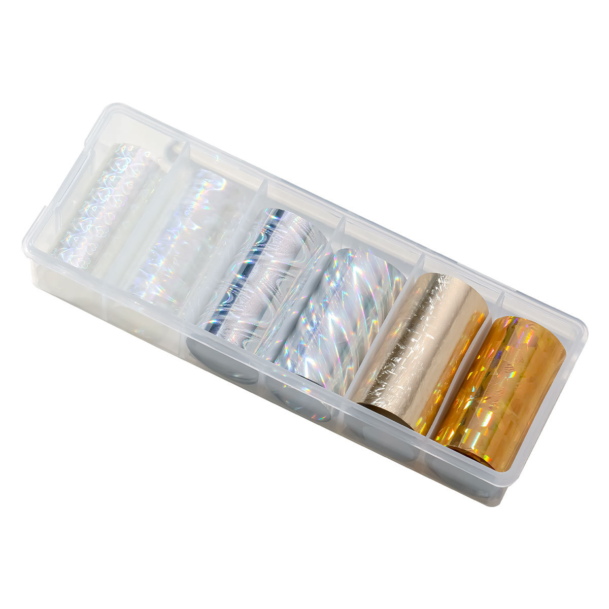 Holographic Nail Transfer Foil - 6 Rolls/Pack