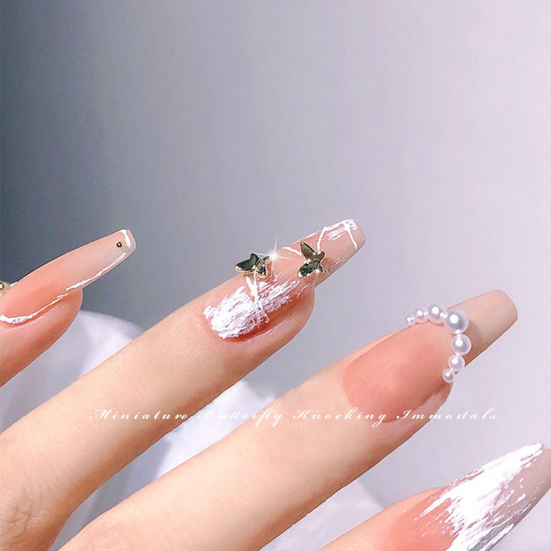 Mini 3D Butterfly Nail Charms 5pcs