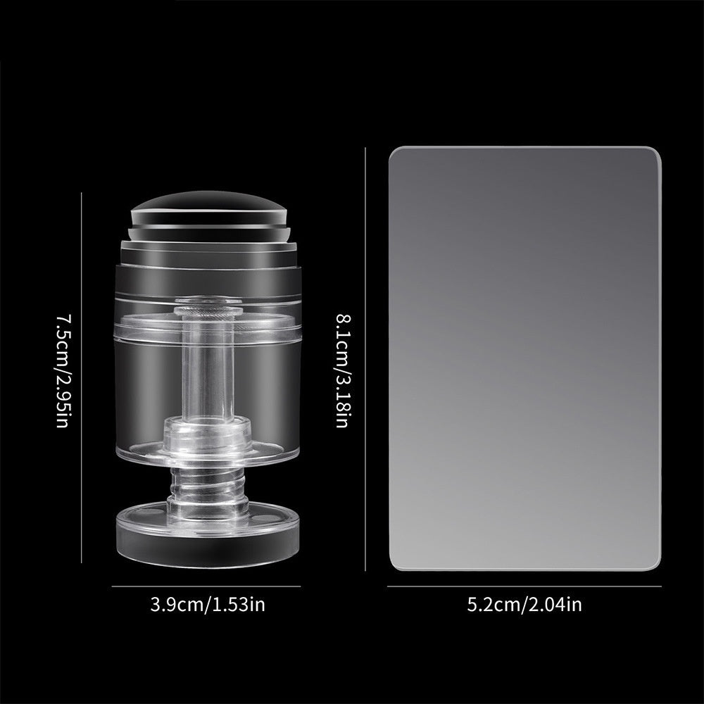Rotatable Nail Art Silicone Stamper (Shrink & Enlarge)