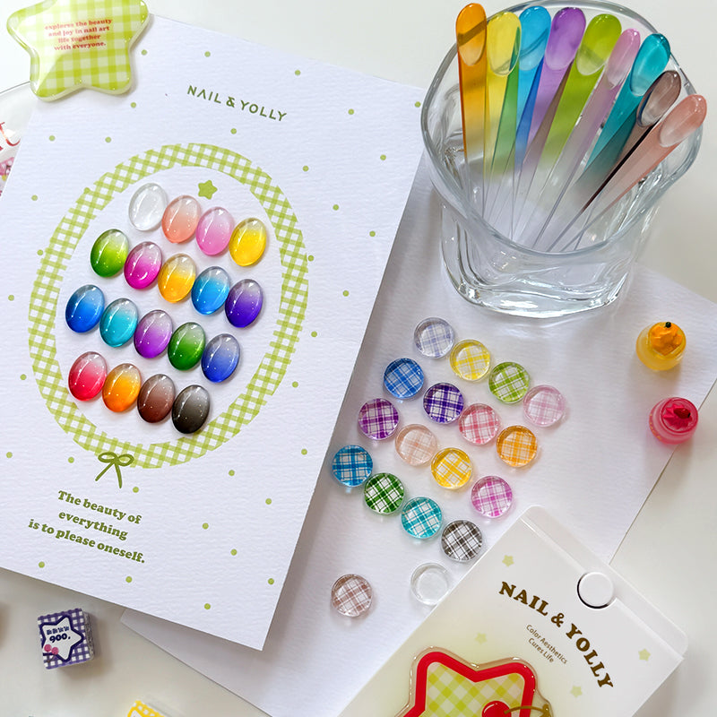 YOLLY Candy Stained Glass Gel Palett - 18 Colors