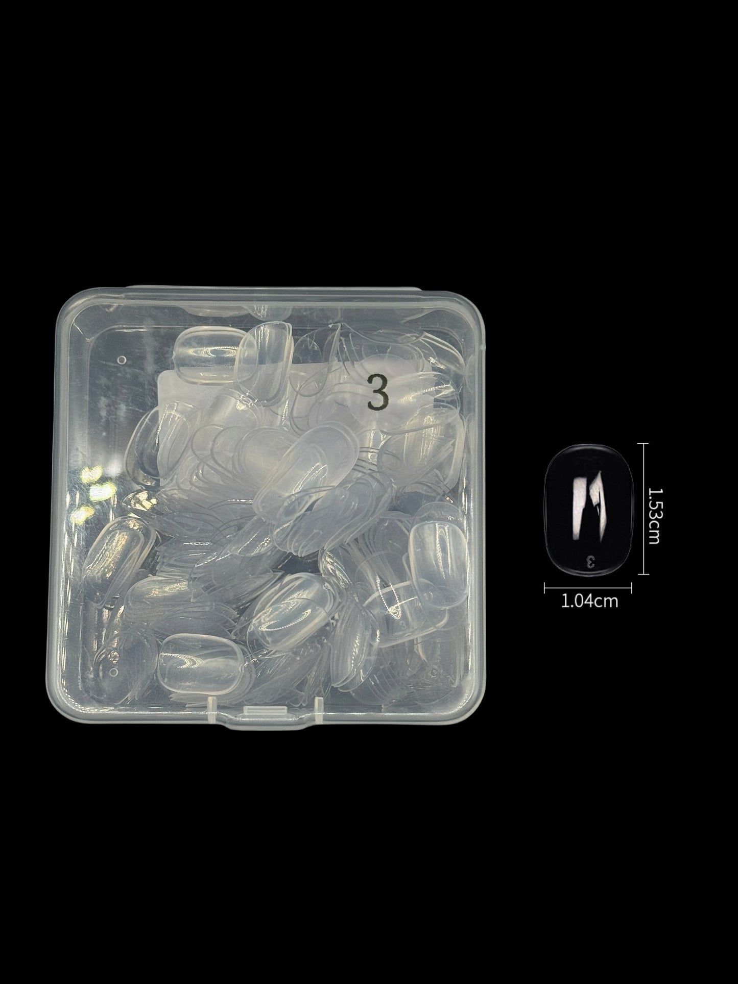 Nail Art Swatch Tips - No.3 Square Oval 200pcs