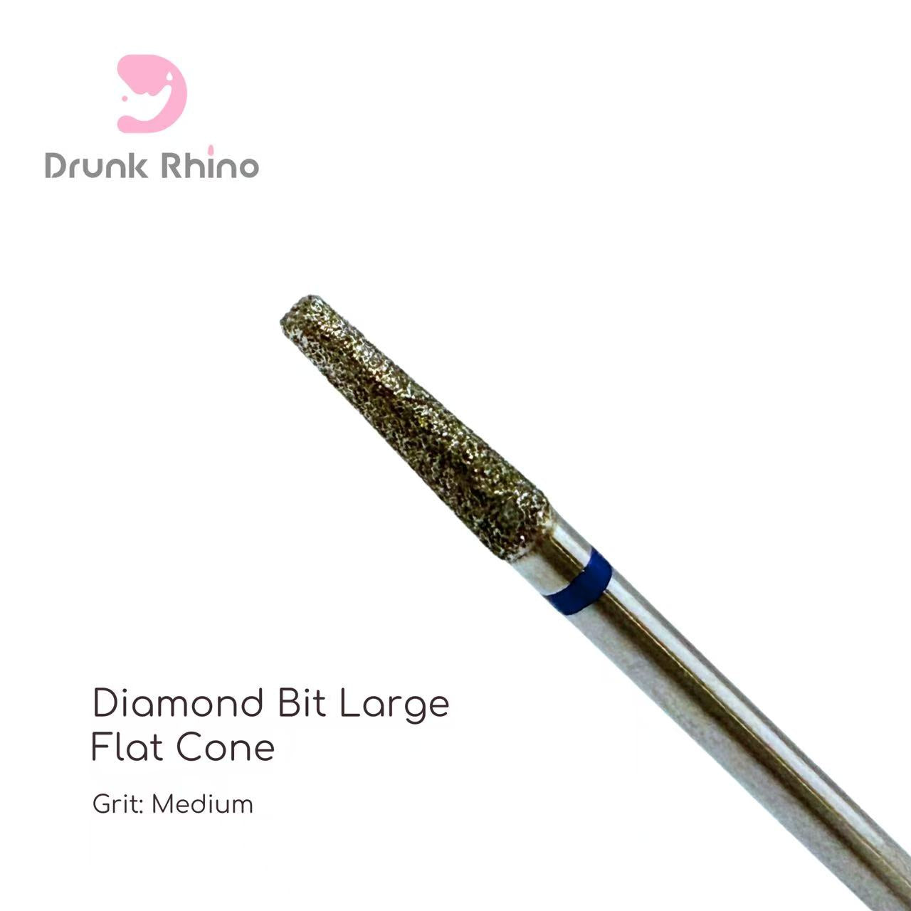 Drunk Rhino Diamond Bit- Large Flat Cone