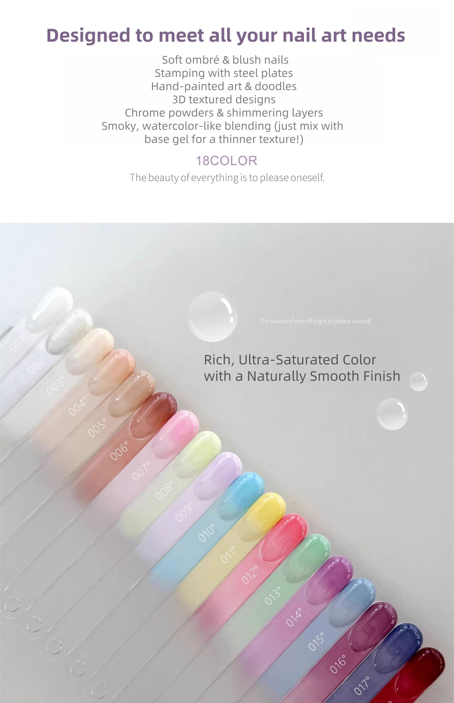 Yolly Soda Series Ombre Painting Gel Palette 18 Colors