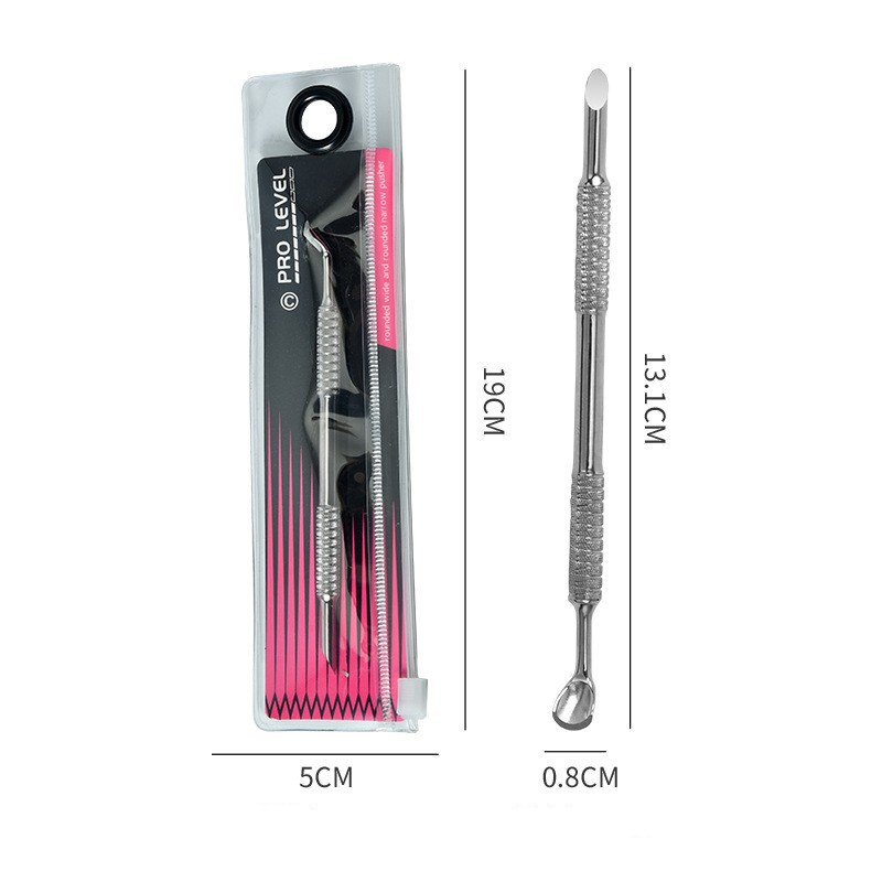 Stainless Steel Horseshoe Cuticle Pusher – Double-Ended