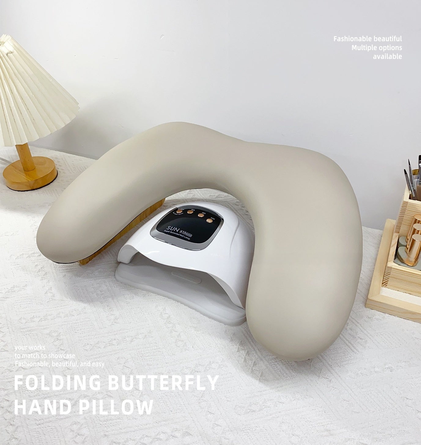 Folding Butterfly Designed U-shaped Nail Armrest Pillow