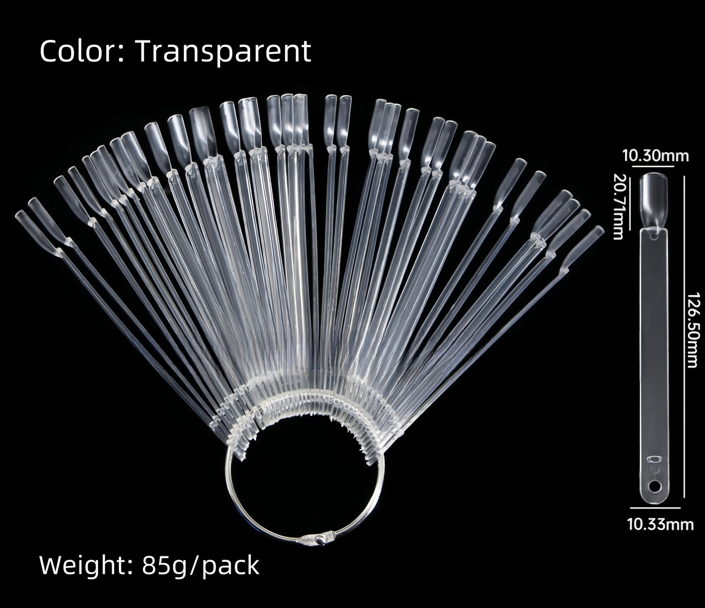 Long Square Shaped Nail Tip Color Display 50pcs/Pack