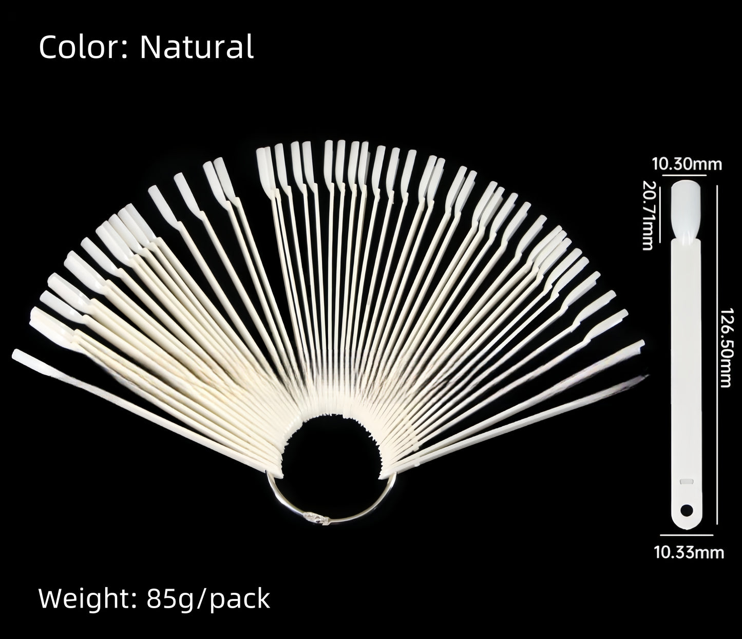 Long Square Shaped Nail Tip Color Display 50pcs/Pack