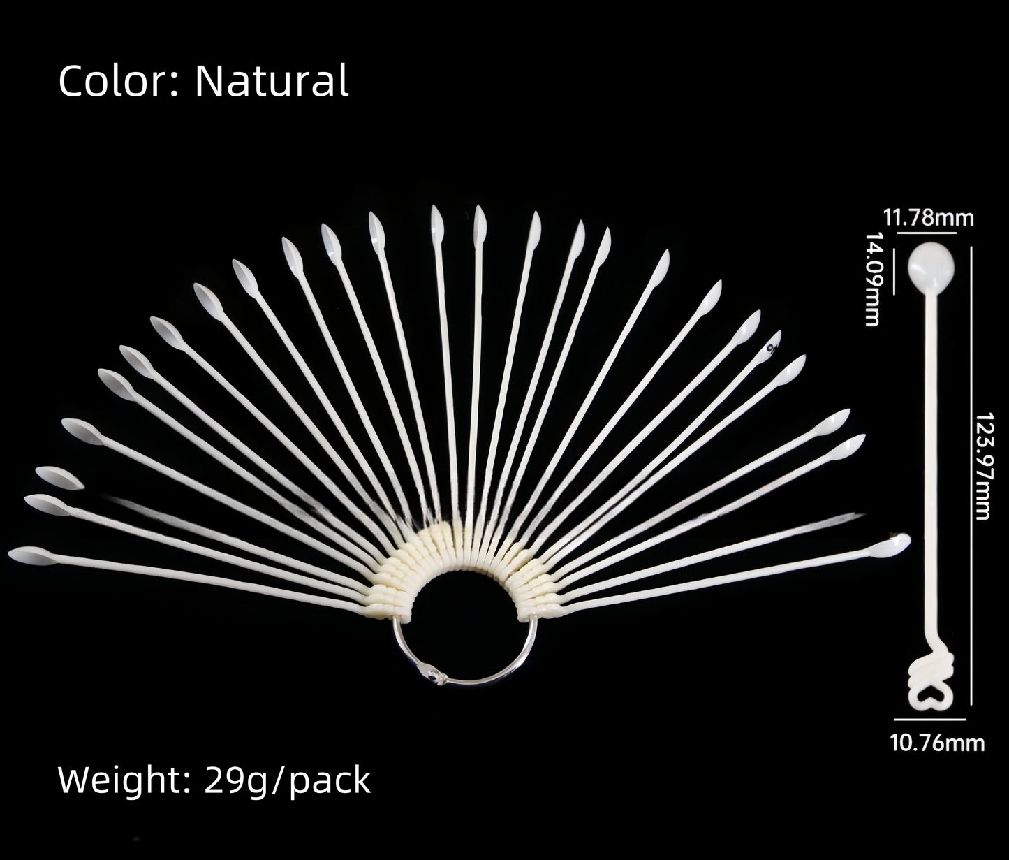 Présentoir de pointes d'ongles en forme de sucette, lot de 50 pièces