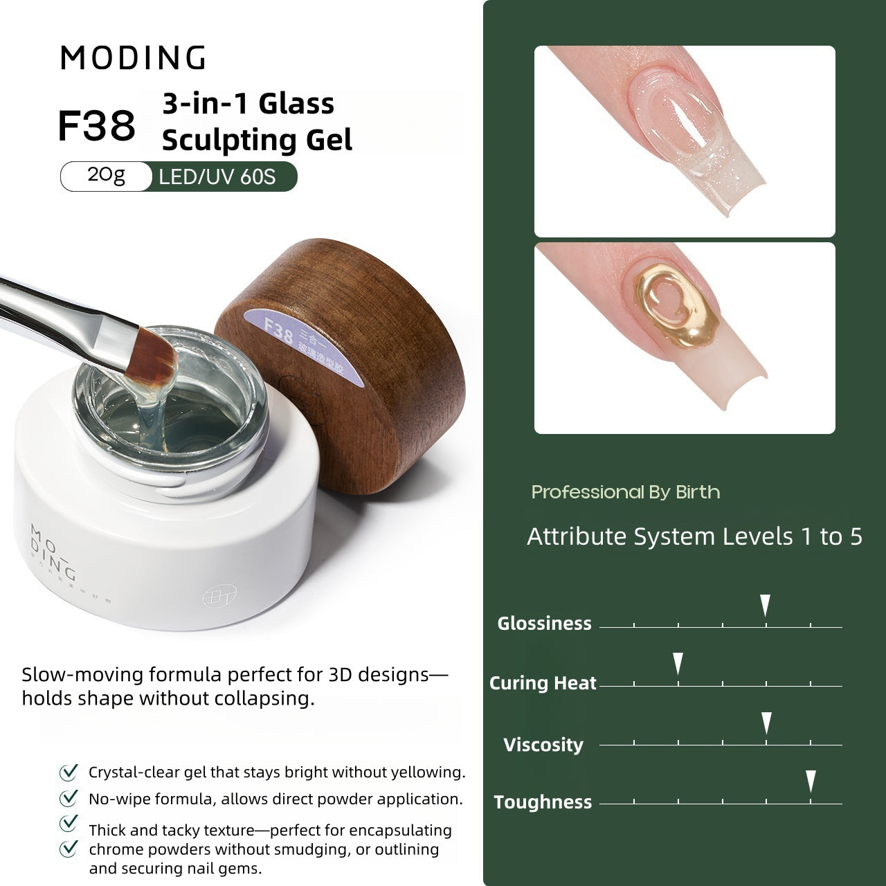 Moding F38 3 in 1 Glass Sculpting Gel