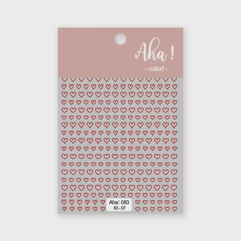 Autocollant pour ongles Aha 083-07 Rouge métallisé