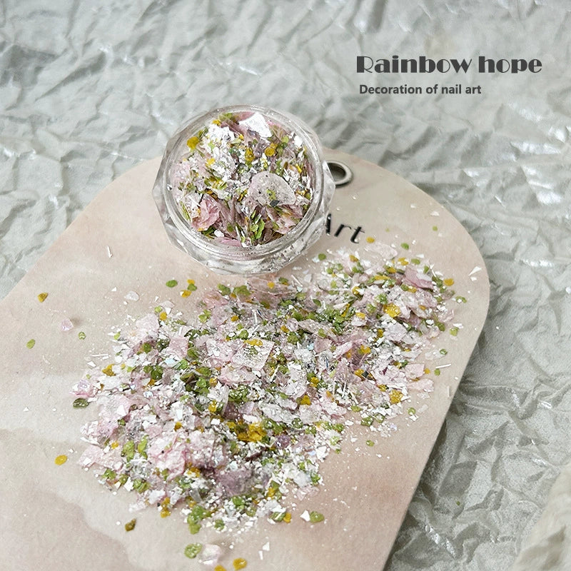 Glitter Aurora Nail Decorations