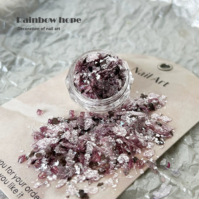 Glitter Aurora Nail Decorations