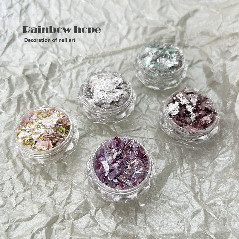 Glitter Aurora Nail Decorations