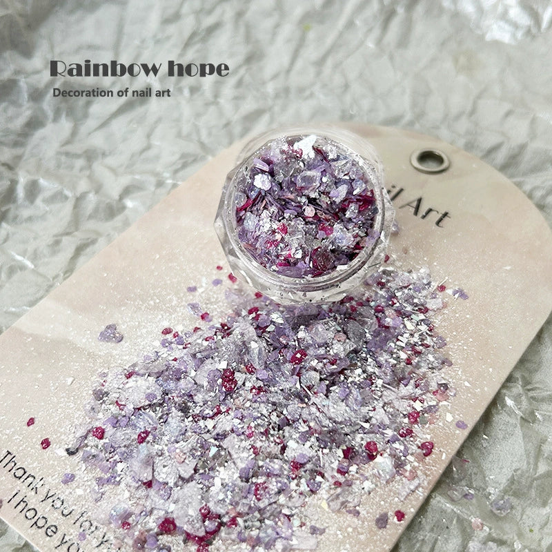 Glitter Aurora Nail Decorations