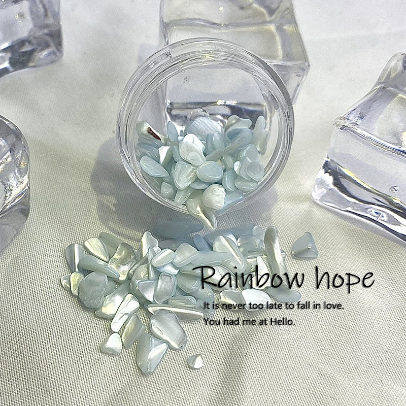 Cat Eye Effect Natural Shell Nail Decorations