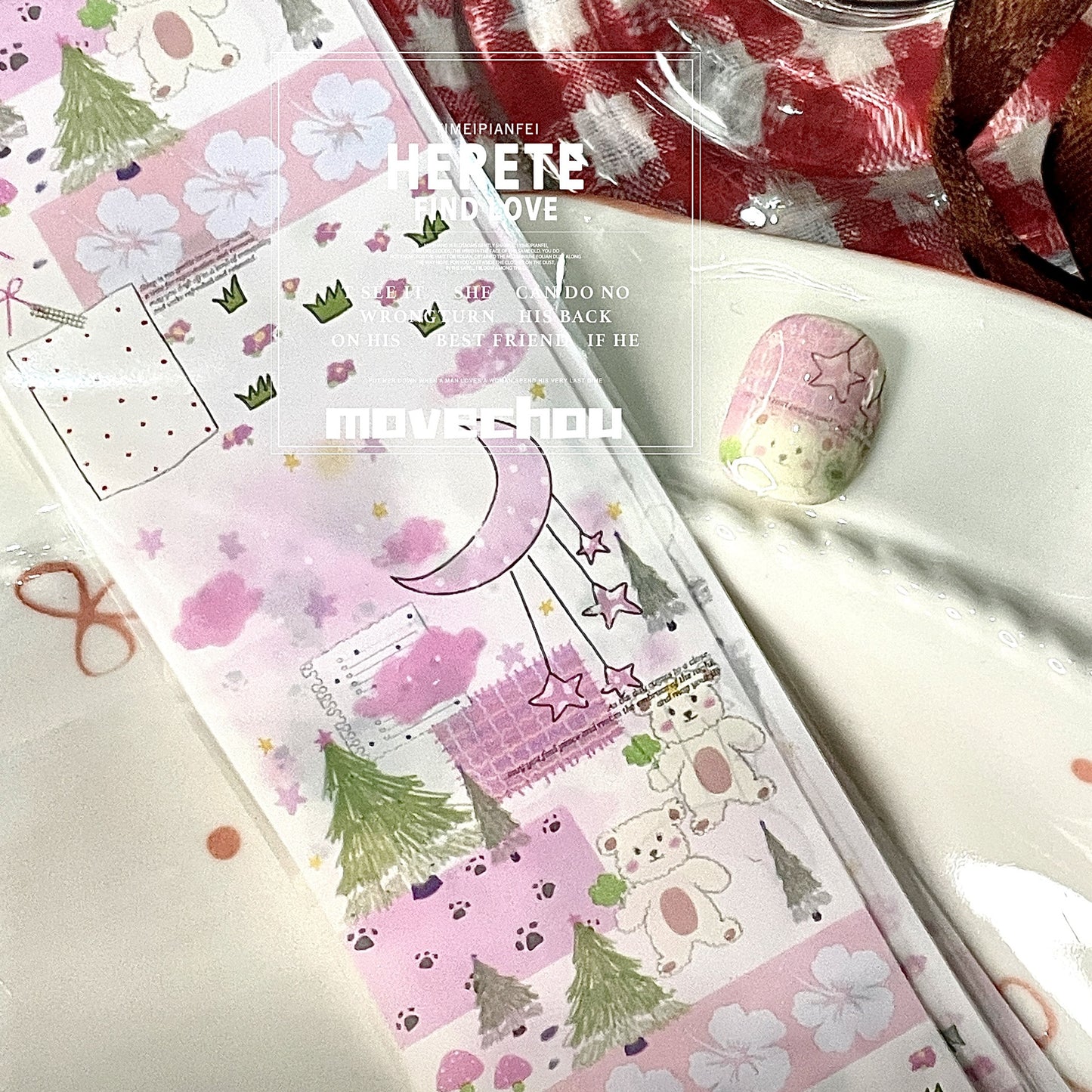 Feuilles de transfert de style dessin animé rêveur, 10 rouleaux/paquet