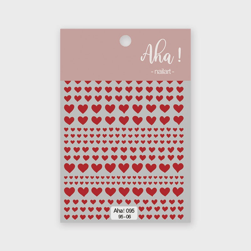 Aha Nail Sticker 095-06 Metallic Red