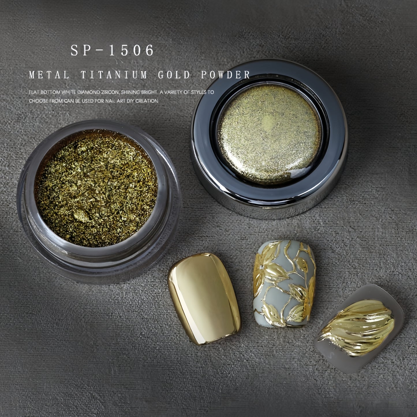High Shine Metal Titanium Mirror Powder 8 Colors
