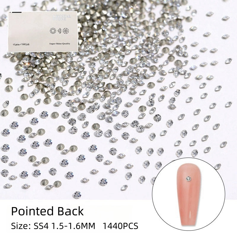 Strass cristal K9 à dos pointu SS4, 1 440 pièces