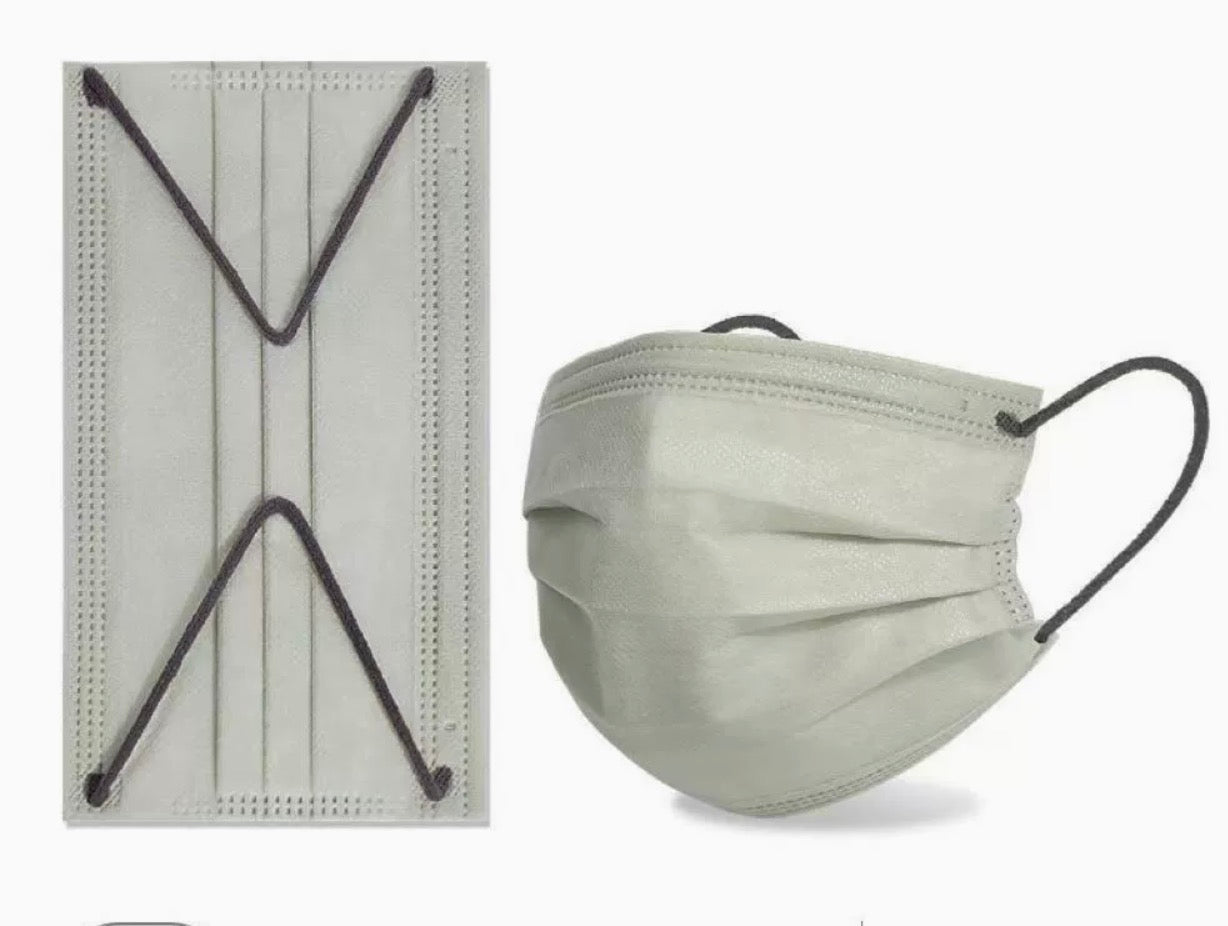Masque facial jetable en emballage individuel kaki