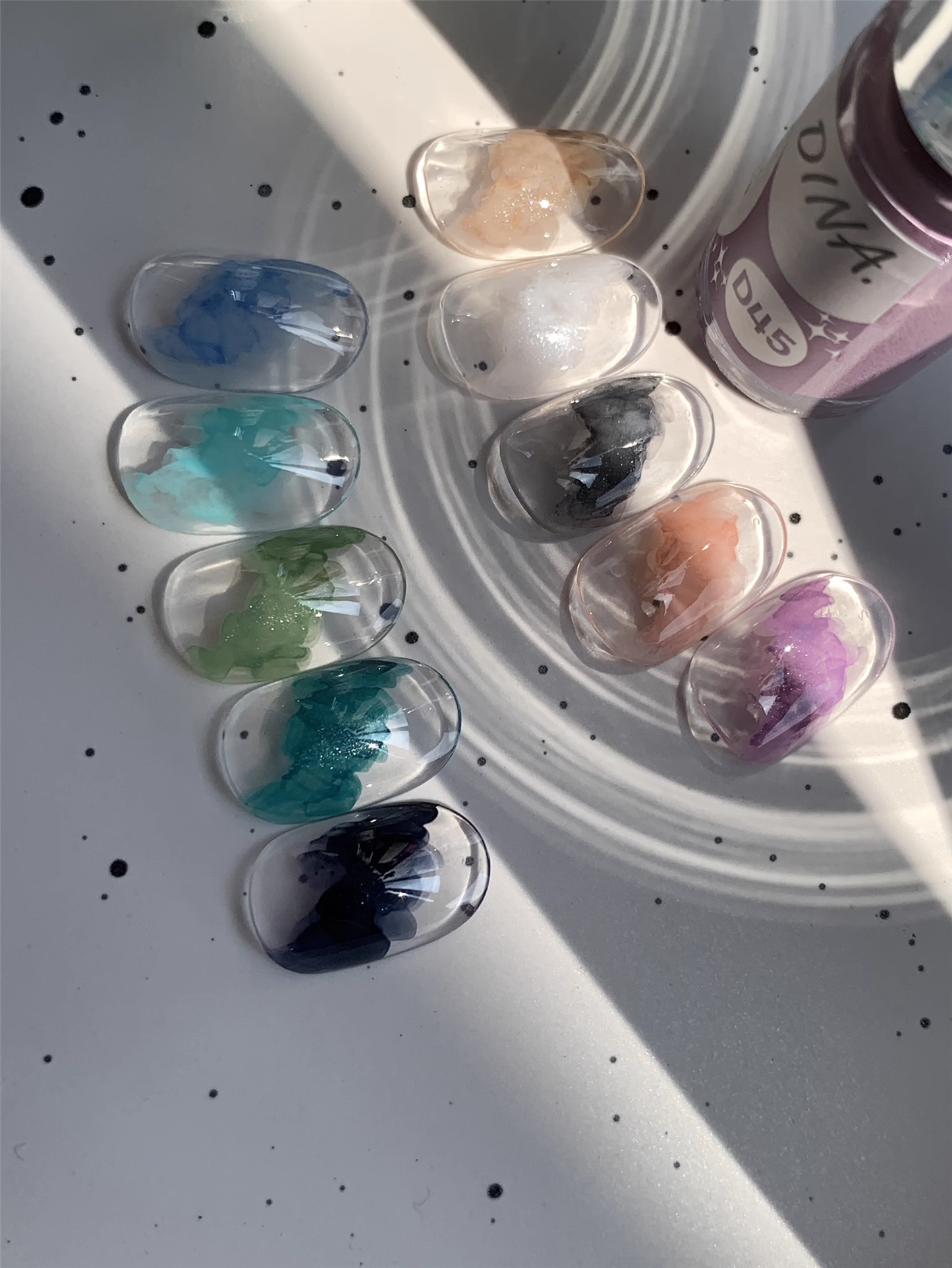 Gel Mousse Dina Blooming Ink Shimmer Glitter Series #41-50