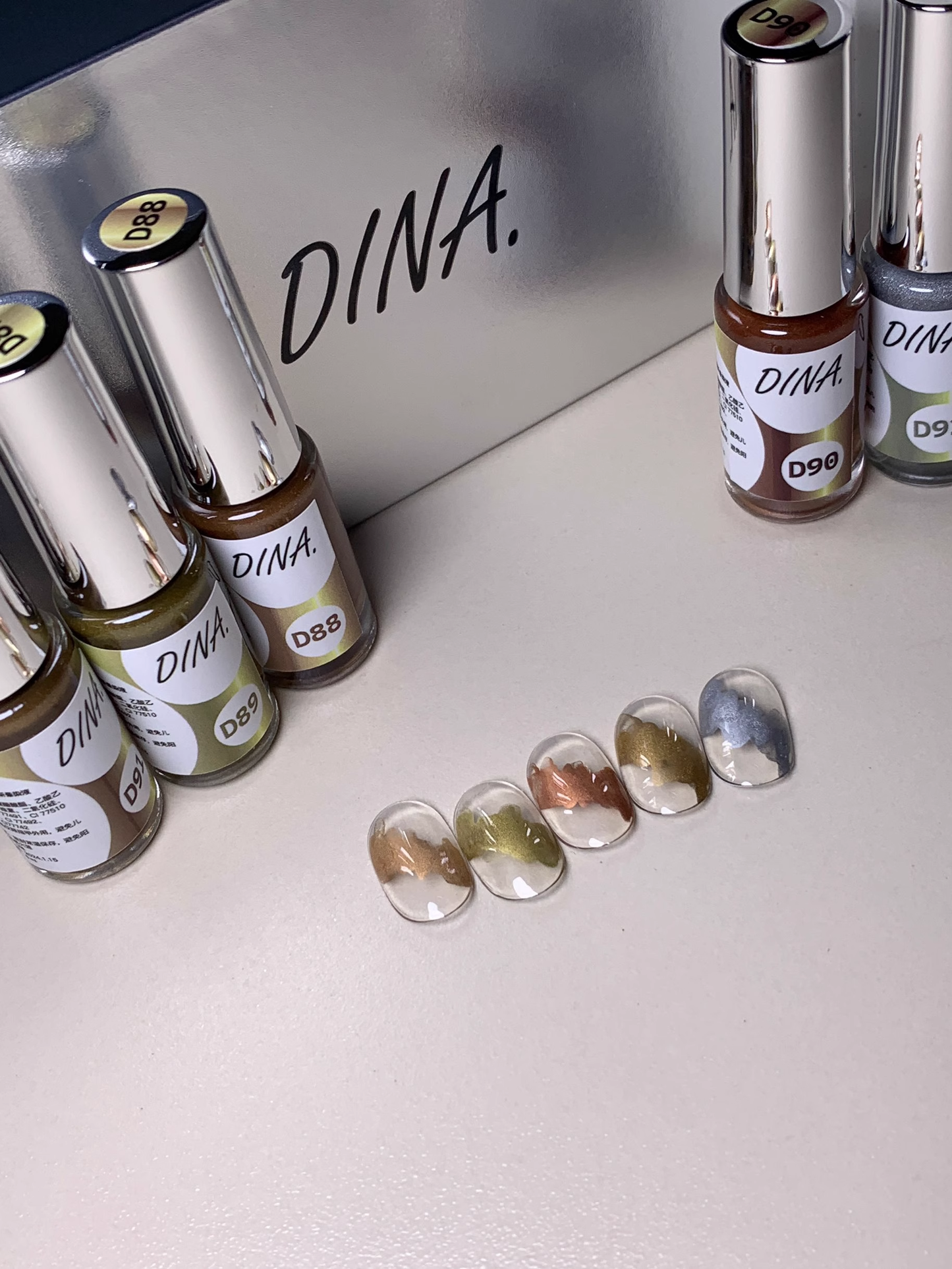 Dina Gel Mousse Blooming Ink Magic Mirror Gold Series #88-92