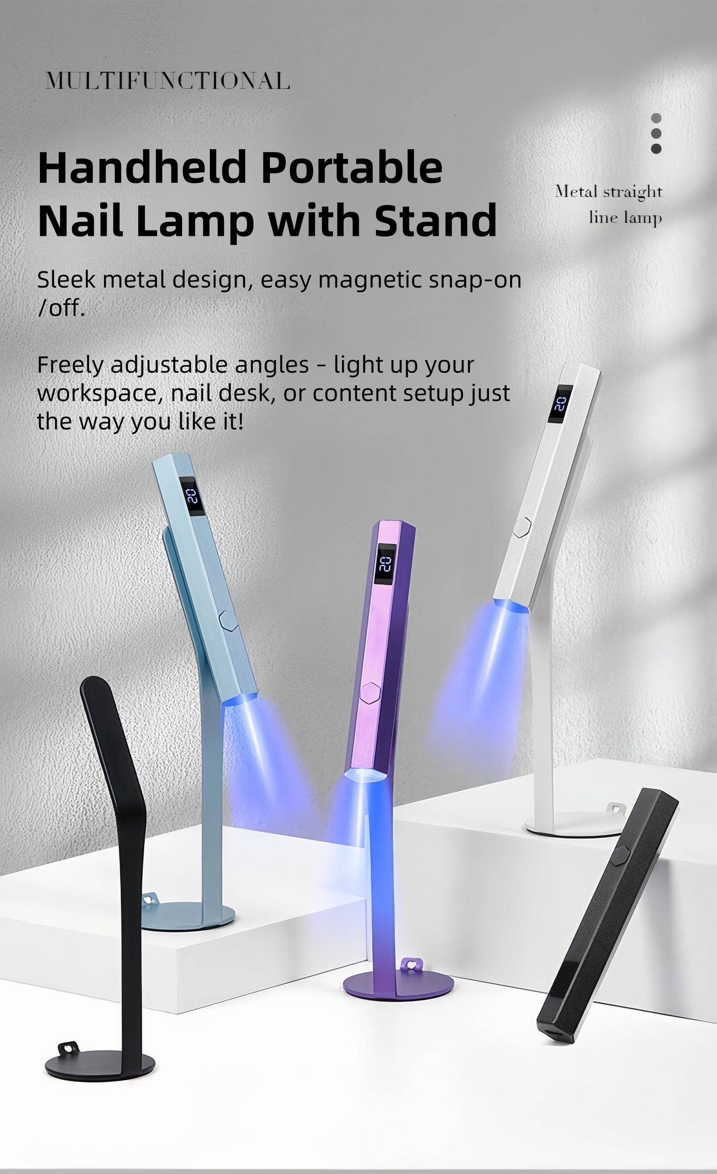 Handheld Portable Nail Lamp with Stand